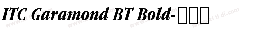 ITC Garamond BT Bold字体转换